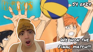 WE WON THE FINAL MATCH HAIKYUU SEASON 4 EPISODE 24 REACTION [upl. by Orimlede43]