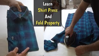 How To Shirt Press And Fold Perfectly How To Shirt Ironing And Folding Radhesh [upl. by Seidule]