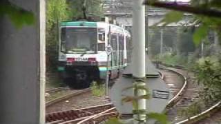 Metrolink Tram leaving Timperley [upl. by Akcirederf22]