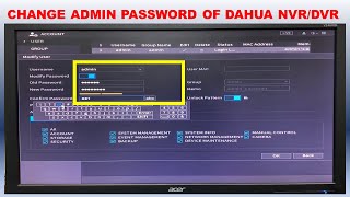 Change Dahua NVRDVR Password  How to Reset Dahua DVRNVR Admin Password  Reset Dahua NVR Password [upl. by Einahpet]