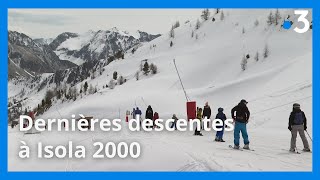 Station de ski  dernières descentes à Isola 2000 [upl. by Cuthburt]