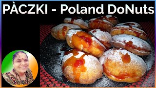 How to make PĄCZKI  Poland DONUTS  Polish Jelly Doughnuts  Creamy Donuts  Fried Jelly Donuts [upl. by Karol]