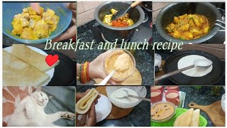 Breakfast and Lunch Recipe In this vlog ♥️ set dosa with chutney ❤️ chiken ka salan ♥️ [upl. by Kylen]