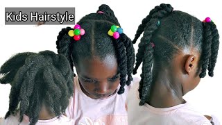 How to do Kids Natural HairHair Tutorial [upl. by Kalmick988]