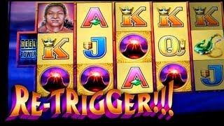 Bonus  Retrigger on Island Chief 5c Aristocrat Video Slots [upl. by Darlene]