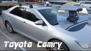 Roof rack bar THULE Toyota Camry Crossbars Installation [upl. by Lurie]