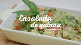 ¿Cómo preparar una Ensalada de quinoa con verduras [upl. by Barbabra]