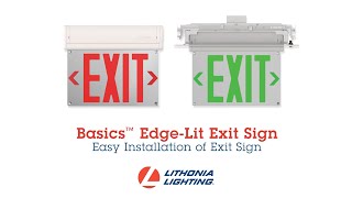 Basics™ EdgeLit Exit Sign Installation [upl. by Garrek]