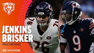 Jenkins and Brisker media availability  Chicago Bears [upl. by Eelrak656]