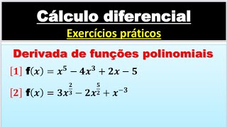 DERIVADAS DE FUNÇÕES POLINOMIAIS [upl. by Ahsenik]