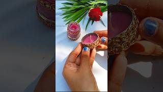 Homemade diy diya making💓✨candle diya making🌟🥰 youtubeshorts diy diya diwali homemadediya [upl. by Carper]