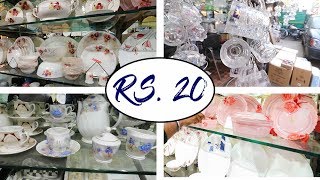 Crockery Wholesale Market Near Sadar Market Delhi  Azad Market Delhi [upl. by Enram]