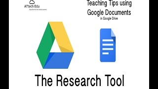 Teaching Tips using Google Documents  The Research Tool in Google Documents in Google Drive [upl. by Romeyn685]