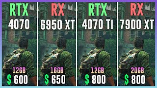 RTX 4070 vs RX 6950 XT vs RTX 4070 TI vs RX 7900 XT  Test in 12 Games [upl. by Septima]