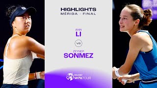 Ann Li vs Zeynep Sonmez  2024 Mérida Final  WTA Match Highlights [upl. by Ravens]