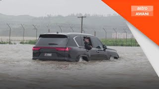 Kim Jong Un tinjau kawasan banjir berhampiran sempadan [upl. by Loar661]