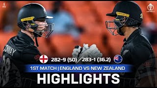 WC 2023 England vs New Zealand 1st Match FULL HIGHLIGHTS  ENG vs NZ World Cup 2023 Highlights [upl. by Wadell923]