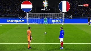 Netherlands vs France  Penalty Shootout  UEFA Euro 2024  Mbappe vs Depay  eFootball PES Gameplay [upl. by Attekal]