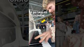 I met a SAXOPHONIST at the AIRPORT 🎷🎹 pianocover pianotutorial pianomusic saxophone [upl. by Cailly]