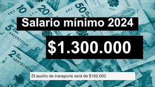 Salario mínimo para 2024 será de 1300000 [upl. by Emie444]