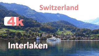 🇨🇭  SWITZERLAND Suiza INTERLAKEN Merligen SPIEZ OBERHOFEN SIGRISWIL BEATENBERG 4 K 🇨🇭 [upl. by Wallack]