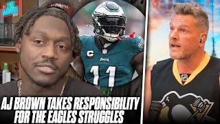 AJ Brown Talks Eagles Struggles What Happened To This Team  Pat McAfee Reacts [upl. by Nehgam]