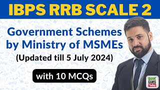 IBPS RRB Scale II 2024 Government Schemes by Ministry of MSME [upl. by Recneps698]