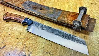 Making A Chopper Knife From An Old Spring [upl. by Manheim]