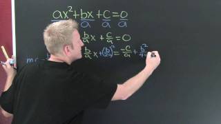 Derivation of the Quadratic Formula [upl. by Volnay]