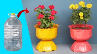 DIY Idea Turning Plastic Bottles Into A Beautiful Flower Pot For A Small Garden [upl. by Sabelle]