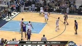 Lamar Odom 26pts13rebs3blksForces OT vs Jazz 2008 Playoffs [upl. by Nwahsauq799]