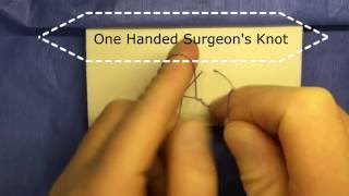 One handed surgeons knot double throw the smooth way [upl. by Iek796]