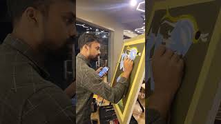 Jamini Roy style Krishna ji painting viralvideo painting art saportkarodosto video drawing [upl. by Lemhaj]