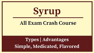 Syrup  Types Of Syrups  Advantages Of Syrup  Simple Medicated Syrup And Flavored Syrup [upl. by Yeruoc]