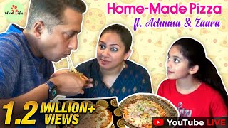 Pizza 🍕 Pannalaama😜😜  HomeMade Pizza LIVE Cooking ft Achuma amp Zaara  Wow Life [upl. by Eitsym]