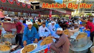 Big Roadside IFTAR in Makkah HuGE Roadside Iftar in Makkah Mutton Pulao [upl. by Aicirt]