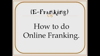 Online Franking [upl. by Odradlig]