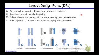 Digital ICs  Dr Hesham Omran  Lecture 04 Part 13  CMOS Layout 1 [upl. by Laverna]