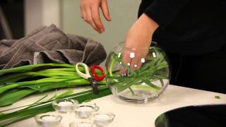 How to Make a Table Flower Arrangement Using a Fishbowl [upl. by Vaclava]