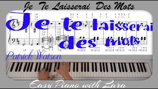 Je Te Laisserai Des Mots  Patrick Watson  EASY Piano Tutorial  Sheets [upl. by Howes]