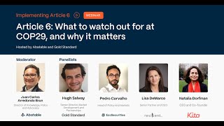 Webinar Article 6 – What to watch out for at COP29 and why it matters [upl. by Eldrid]