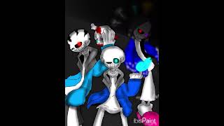 【リクエスト！】fomer time trio描きました！trio au insanity！sans undertale LAST BLESS sans  dast sans [upl. by Eatnoed]