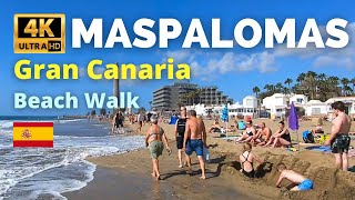 Maspalomas Gran Canaria Spain Beach Walk [upl. by Garin]