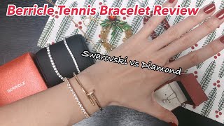 Berricle Review  Swarovski tennis bracelet  Christmas jewelry gift [upl. by Ellimahs]