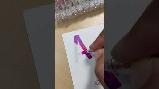 Glitter Gel Pen Blending  Letter A [upl. by Dupuy]