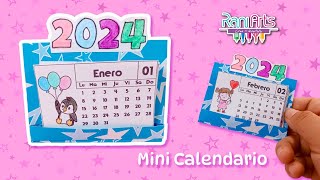 MINI CALENDARIO 2024  DIY  calendario anual RANIARTS muy fácil [upl. by Thalia135]