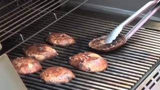 Weber Grills Portabello Mushroom Sandwiches with Arugula and Balsamic Aioli [upl. by Harpp330]