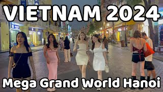 Vietnam nightlife 2024  Walking in Mega Grand World Hanoi at night [upl. by Darach]