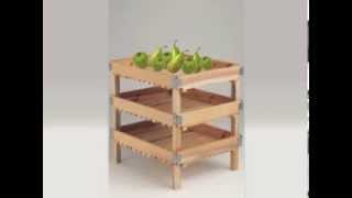 Clayette pour fruits en bois  garde manger fruits [upl. by Mada]