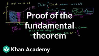 Proof of fundamental theorem of calculus  AP Calculus AB  Khan Academy [upl. by Letram948]